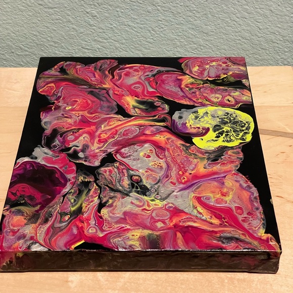 Vibrant Abstract Canvas Art in Red and Yellow - Picture 7 of 7